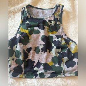 JoyLab Heathered Gray Athletic Tank with Green Trim